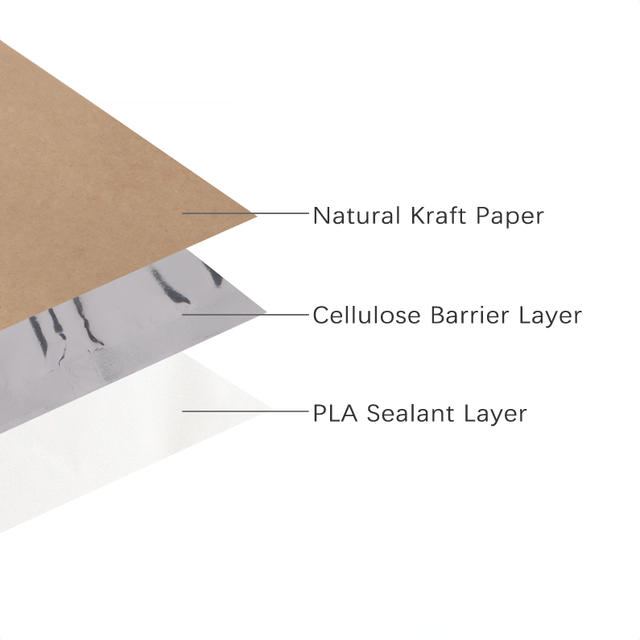 Kraft Metallic Cellulose 3-ply High Barrier Laminate