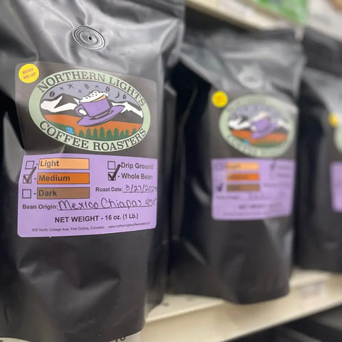 Northern Lights Coffee Roasters x our Stand Up Pouch 16 oz with Valve Enviro Flex Pack