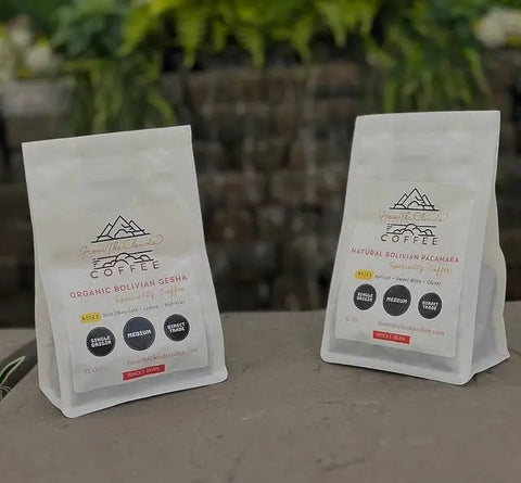 From the Clouds Coffee x our 12 oz Recyclable Block Bottom Pouch